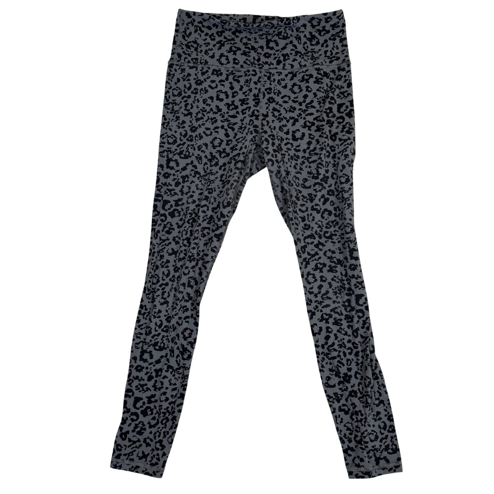 Athleta Elation Ultra High Rise Tight Gray Leopard Animal Print Leggings Size M